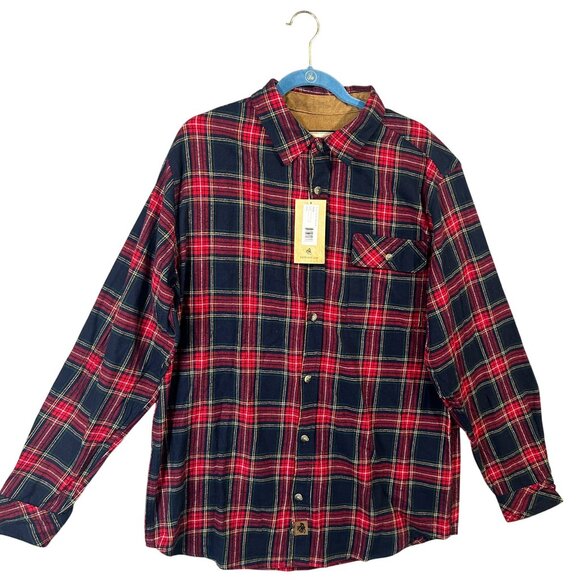 NEW Legendary Whitetails Red & Green Plaid Flannel Shirt Size L - Picture 1 of 13